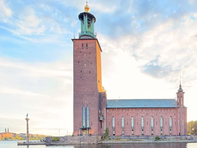 The same Stockholm City Hall photo before editing